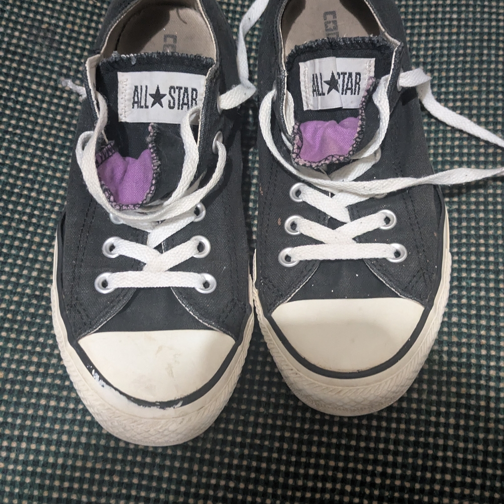 Converse Black and Purple Sneakers Timeless Style